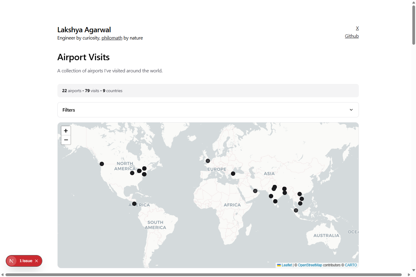 Airports map